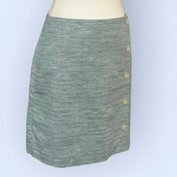 LOFT size 10 back zip linen blend lined skirt with sparkle ✨ NWT - Picture 3 of 16
